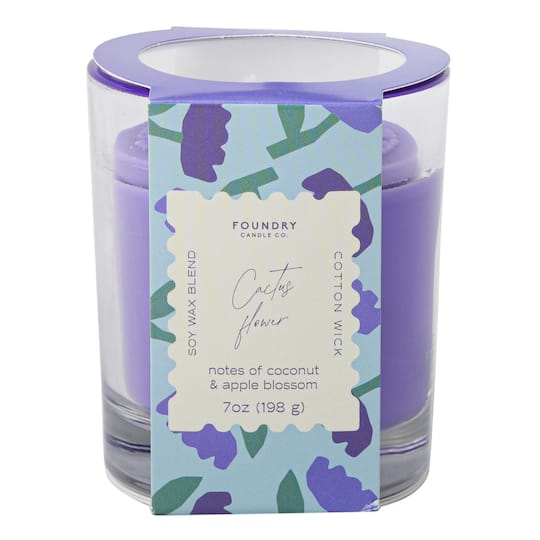 Foundry Candle Co. 7oz. Cactus Flower Stamped Scented Candle